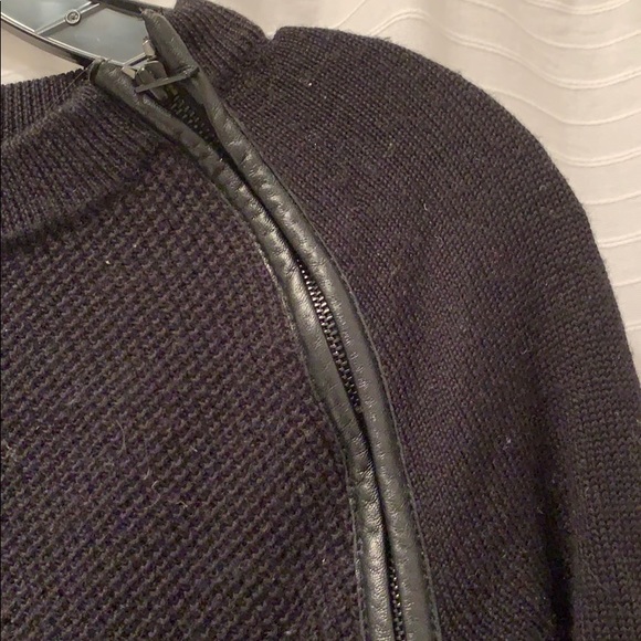 Vince wool and Leather zipper sweater - Picture 2 of 8